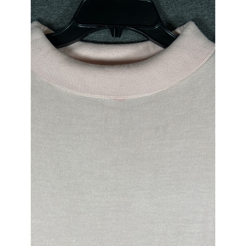 Talbots Womens Pink Pure Merino Wool Sweater Size M minimalist Chic Old money - Picture 3 of 8